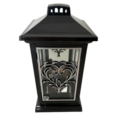 2175-znicz kapliczka srebrna z sercem